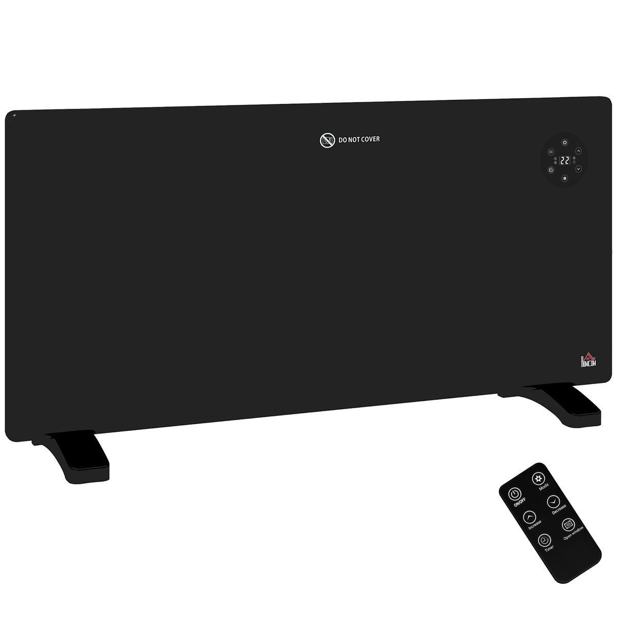 HOMCOM 2000W Electric Convector Heater in Black