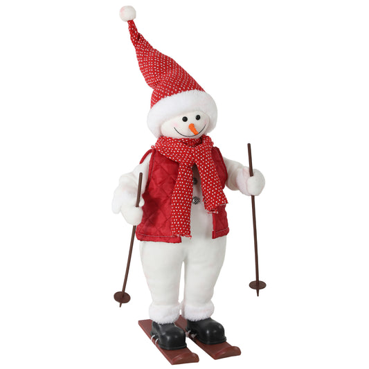 HOMCOM 2ft Singing Skiing Santa Claus in Red
