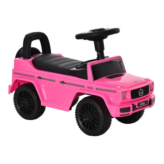 HOMCOM 3 in 1 Kids Ride On Car G350 Licensed Foot To Floor Slider Toddler Push Along in pink