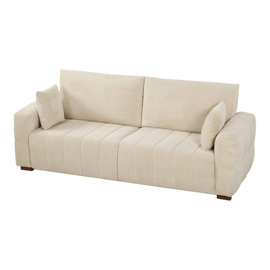HOMCOM 3 Seater Sofa in Cream White