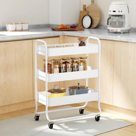 The kitchen furniture filled with glass jars and cooking pots inside a modern home kitchen