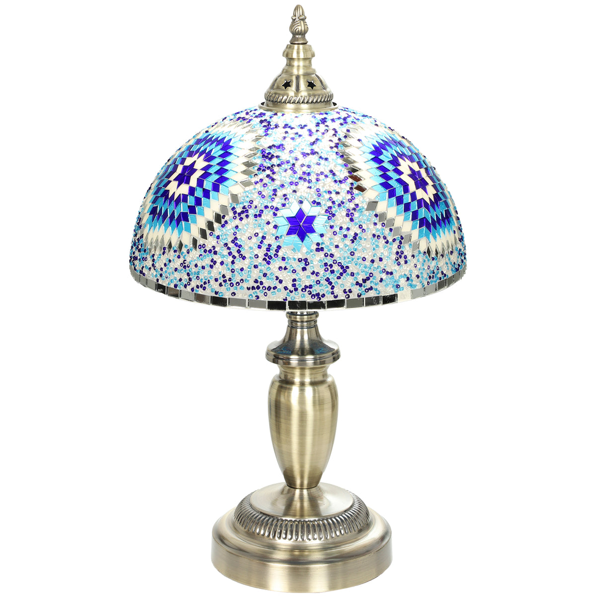 HOMCOM 30cm Tiffany Lamp in Blue