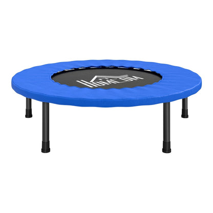 HOMCOM 32" Mini Fitness Trampoline with blue safety pad and black legs
