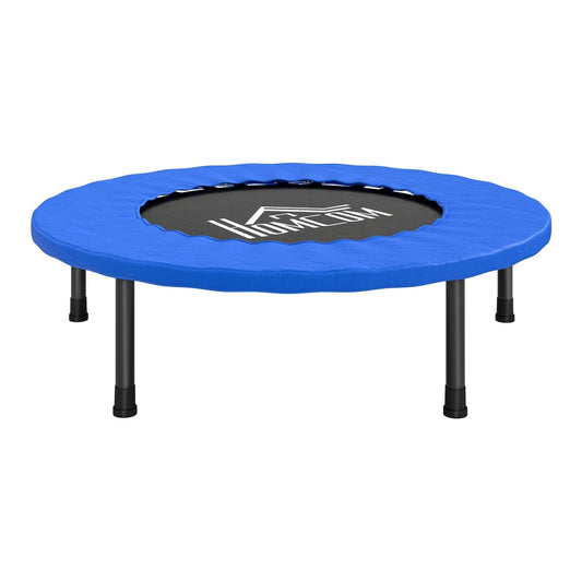 HOMCOM 32" Mini Fitness Trampoline with blue safety pad and black legs