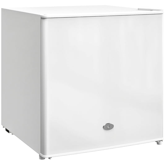 HOMCOM 35L Mini Freezer in white with a simple door handle on a plain background