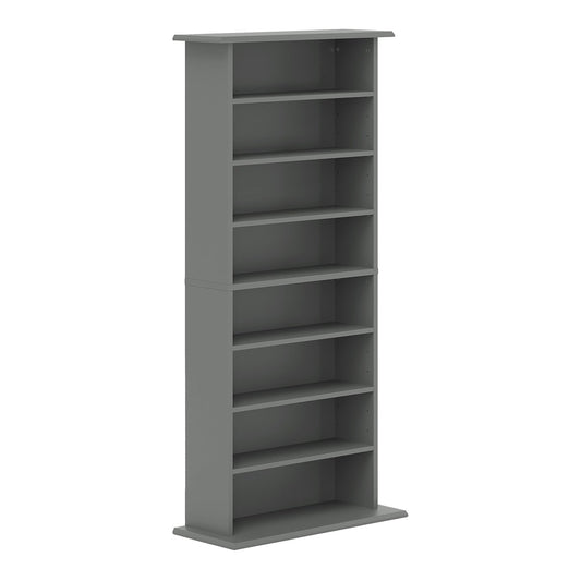 HOMCOM 360 CD Storage Unit in grey shown from a high angle against a plain white background