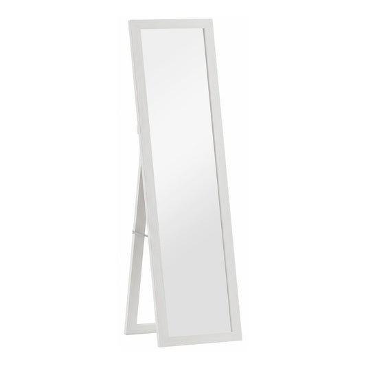 HOMCOM Full Length Mirror standing on a white easel stand, angled view