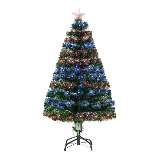 HOMCOM 4 Feet Prelit Artificial Christmas Tree in Green