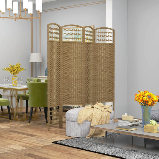 The four panel room divider used to separate a dining area from a living space