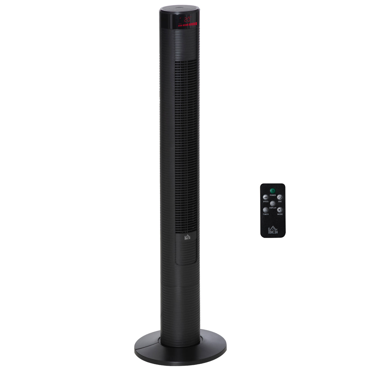 HOMCOM 46" Oscillating Tower Fan with Remote Control in Black