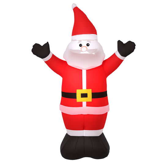HOMCOM 4ft Inflatable Christmas Santa Claus Xmas Decoration in Red