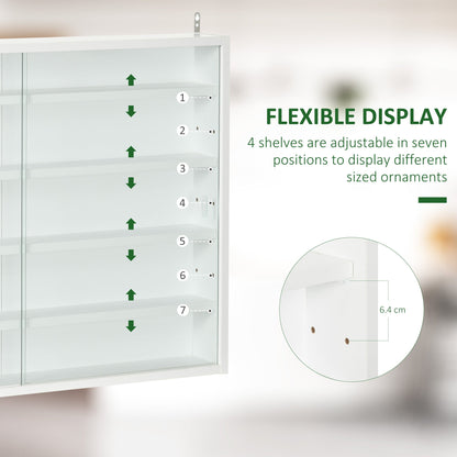 Bookcases and shelves with adjustable shelf positions indicated