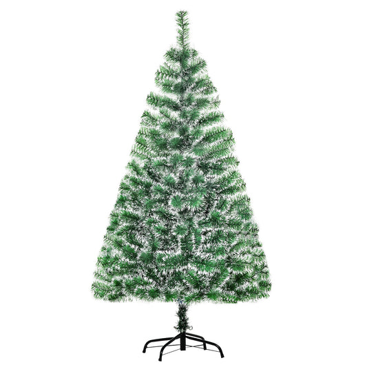 HOMCOM 5FT Indoor Christmas Tree Artificial Decoration Xmas Gift standing on a black metal base