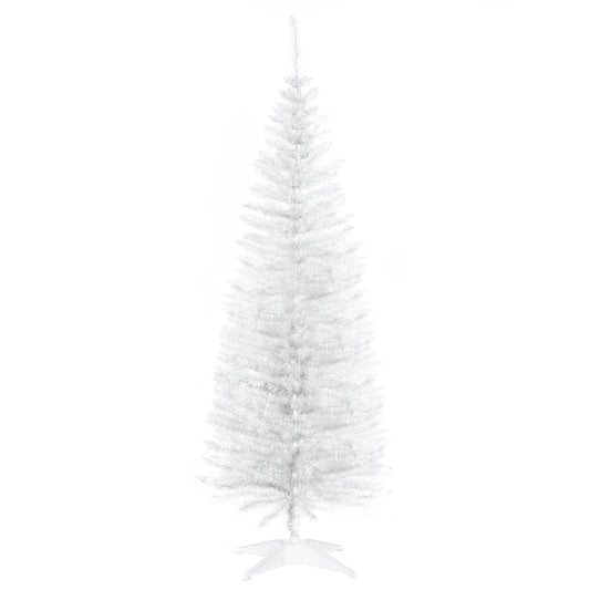 HOMCOM 5ft Unlit Artificial Christmas Tree standing tall against a white background
