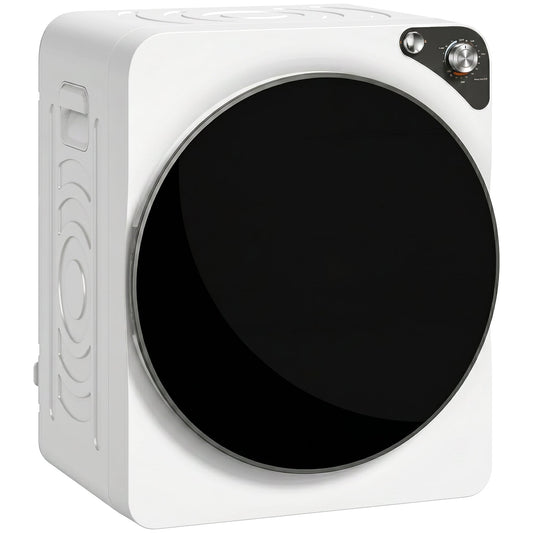 HOMCOM 5kg Vented Tumble Dryer in white with a large black circular door and top control panel