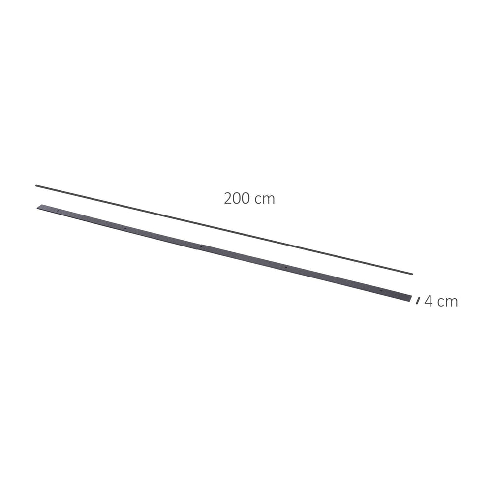 The sliding door track system dimensions shown
