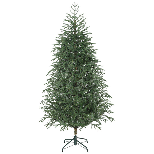 HOMCOM 6 ft Full Spruce Christmas Tree standing on a metal base