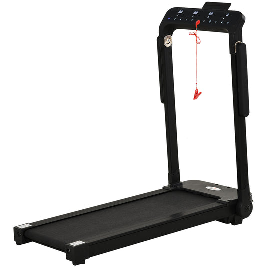 HOMCOM 600W Foldable Steel Motorised Treadmill Running Machine in Black