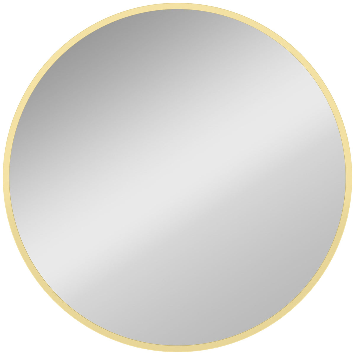HOMCOM 61cm Decorative Wall Mirror, a round mirror with a thin gold-tone frame