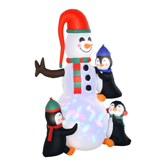 HOMCOM 6ft Inflatable Christmas Snowman in Multi Colour