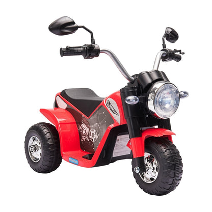 HOMCOM 6V Kids Electric Motorbike 3 Wheels Ride On Toy in red with black accents