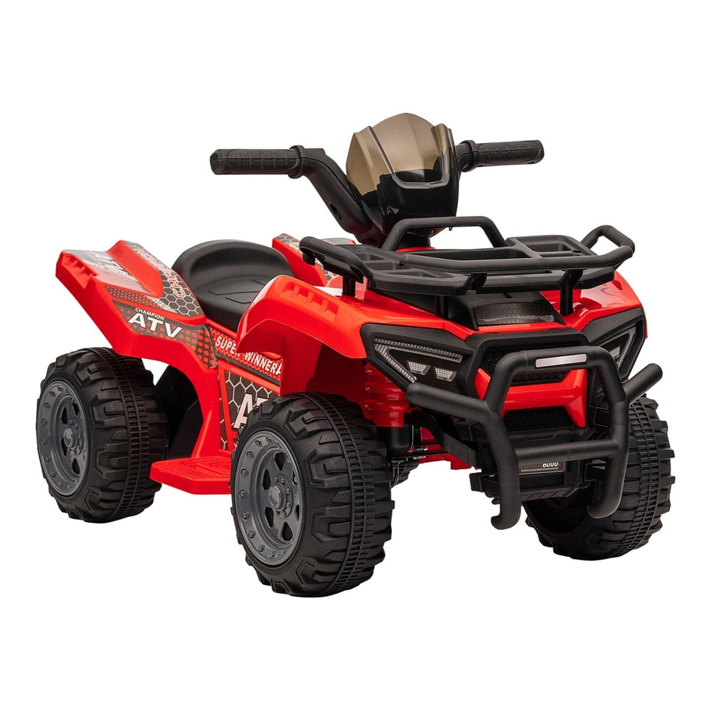 HOMCOM 6V Kids Electric Ride on Car Toddlers Quad Bike All Terrain Vehicle Toy in bright red