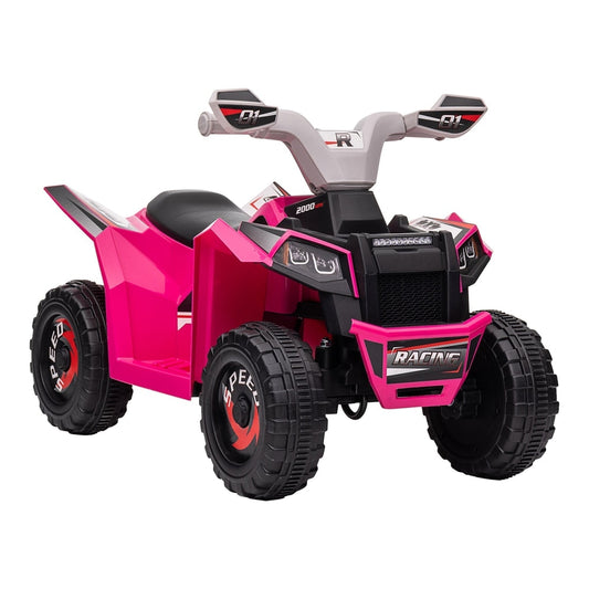 HOMCOM 6V Quad Bike with Wear-Resistant Wheels, a pink ride-on toy for children