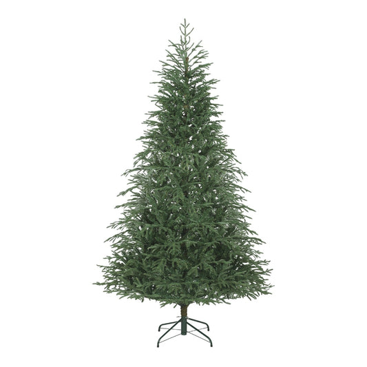 HOMCOM 7 ft Full Spruce Christmas Tree standing on its metal base