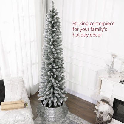 The pencil Christmas tree standing in a room as a holiday decor centerpiece