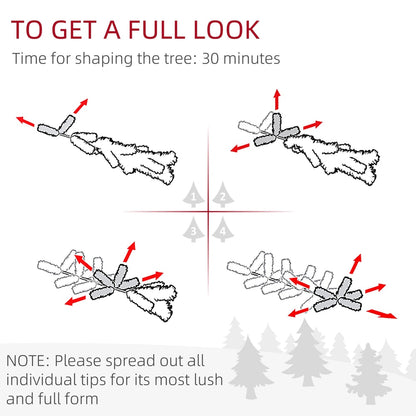Instructions on how to shape the pencil Christmas tree for a full look