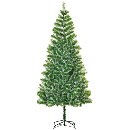HOMCOM 7FT Indoor Christmas Tree Artificial Decoration Xmas Gift with metal stand