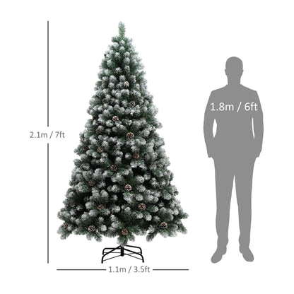 The artificial christmas tree next to a human silhouette for scale and height reference