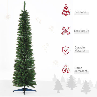 The pencil Christmas tree is shown with icons indicating its features
