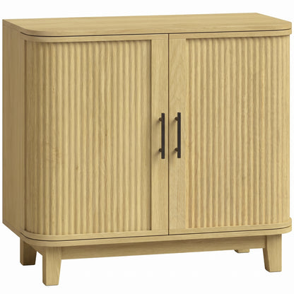 HOMCOM 80cm Sideboard Buffet Cabinet in Oak