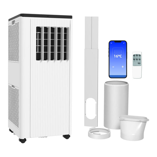 HOMCOM 9,000 BTU App-Controlled Mobile Air Conditioner in White