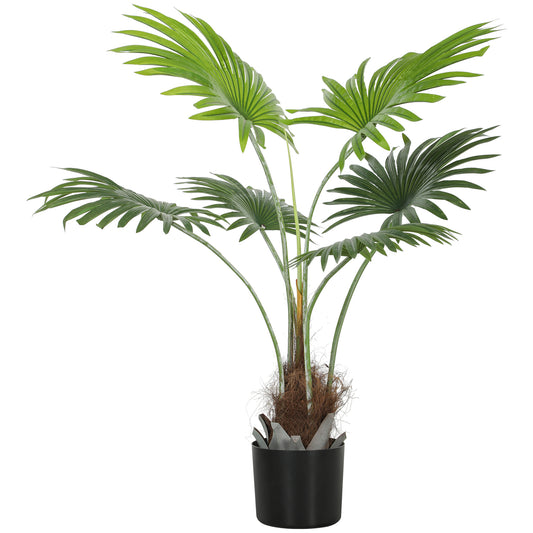 HOMCOM 94cm Artificial Palm Tree in Green