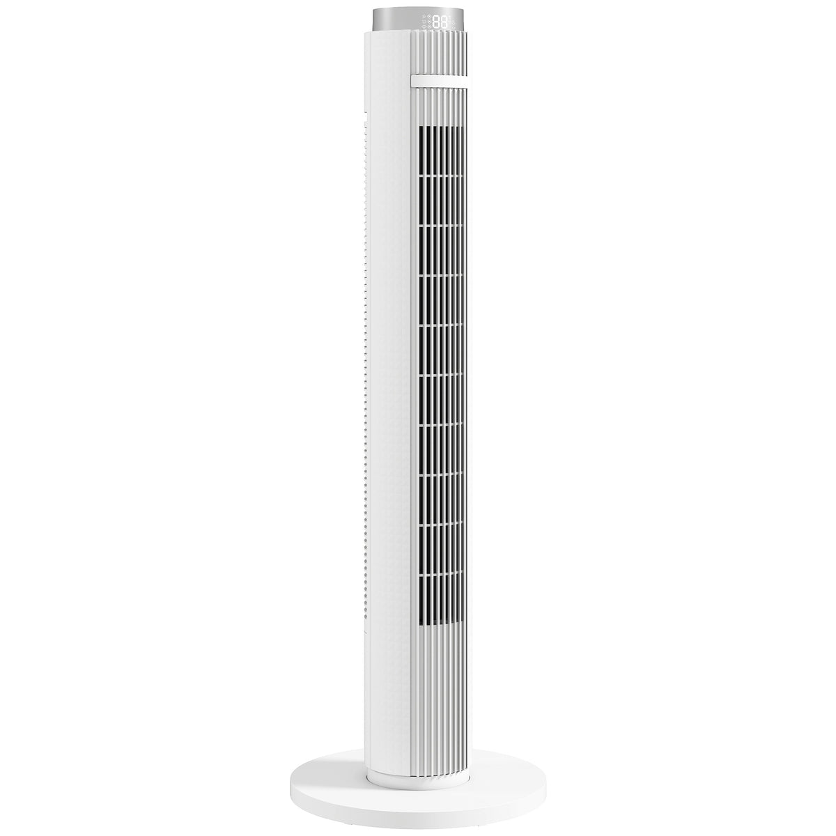 HOMCOM 96 cm Tower Fan with WiFi App Control in Light White