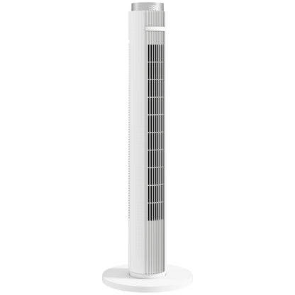 HOMCOM 96 cm Tower Fan with WiFi App Control in Light White