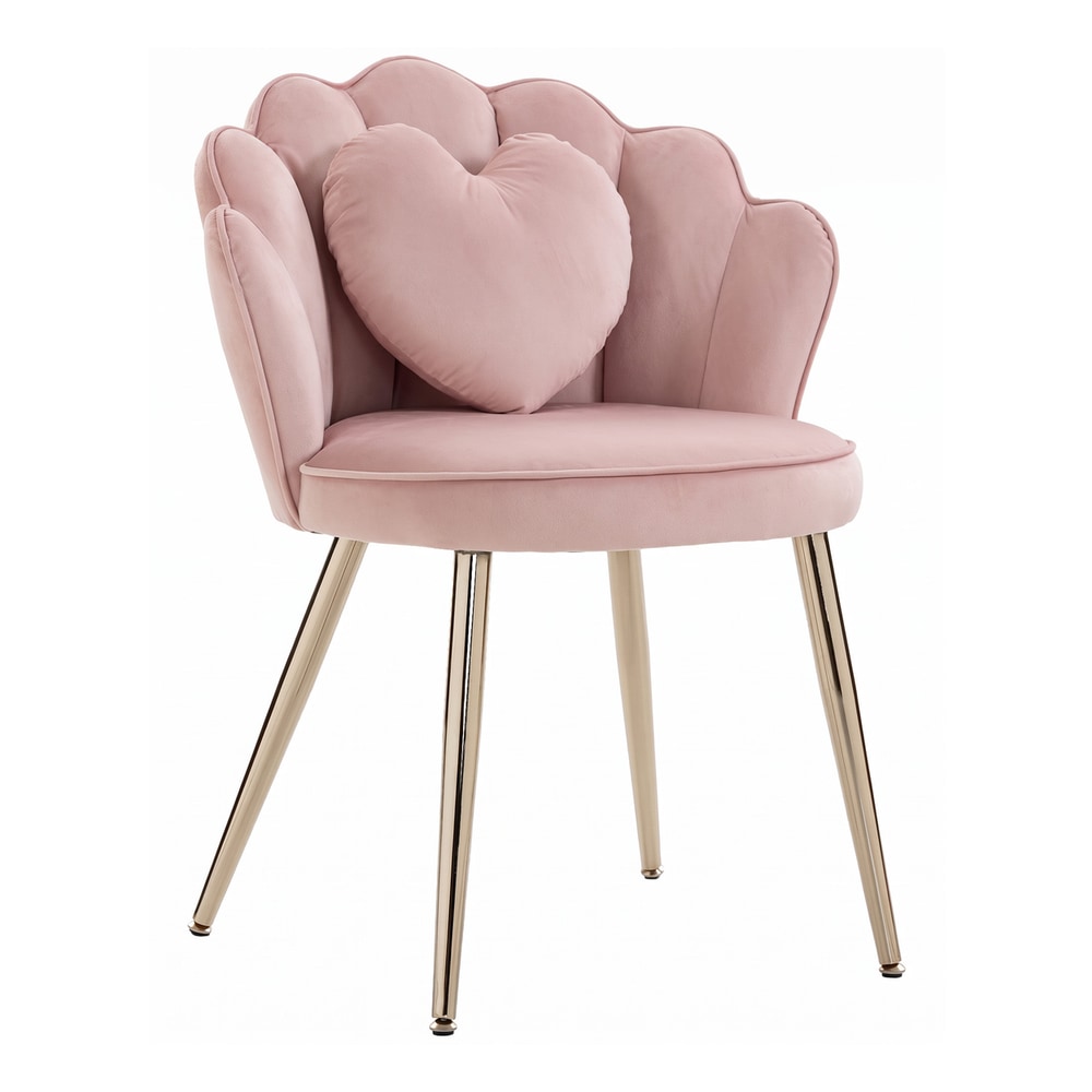 HOMCOM Accent Chair in Soft Pink