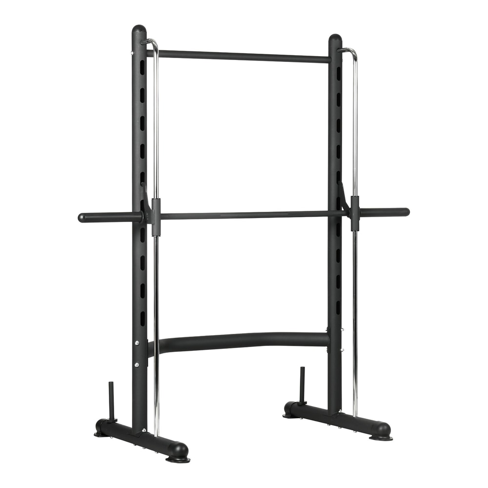 HOMCOM Adjustable Squat Rack with pull up bar and barbell bar