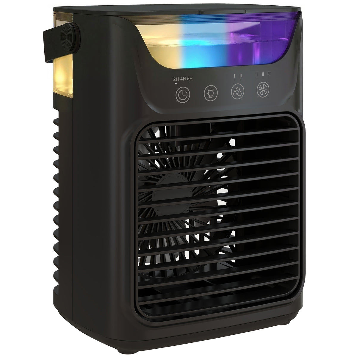 HOMCOM Air Cooler with Adjustable Head in Black
