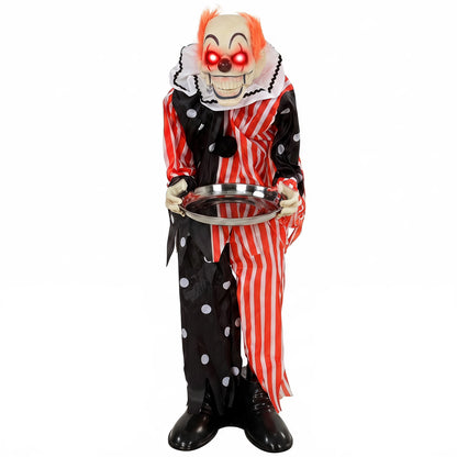 HOMCOM Animated Clown Halloween Decoration in Multi-coloured