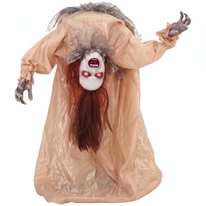 HOMCOM Animated Halloween Ghost in Brown