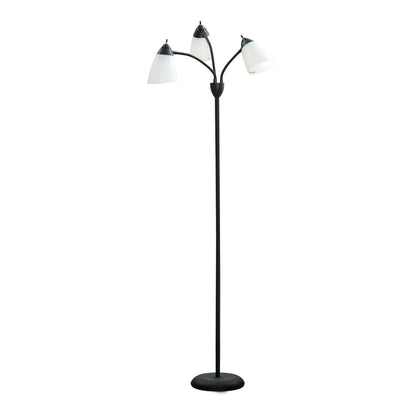 HOMCOM Arc Tree Floor Lamp with three adjustable rotating lights in black