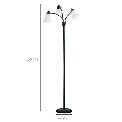 The arc tree floor lamp with dimensions shown