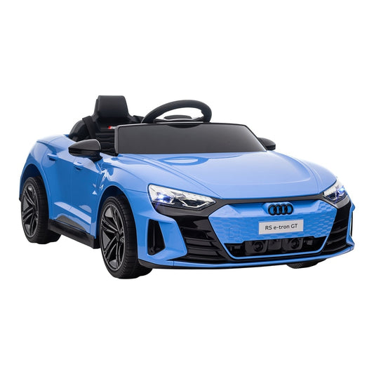 HOMCOM Audi Licensed 12V Kids Electric Ride-On in blue, a sporty convertible car for children