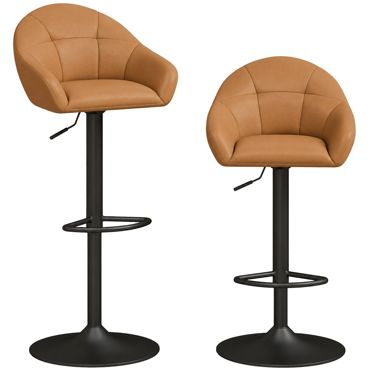 HOMCOM Bar Stools in Brown