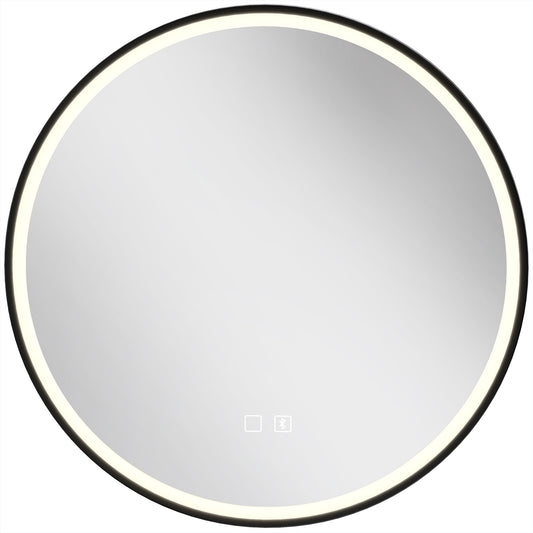 HOMCOM Bathroom Mirror with LED Lights in Black
