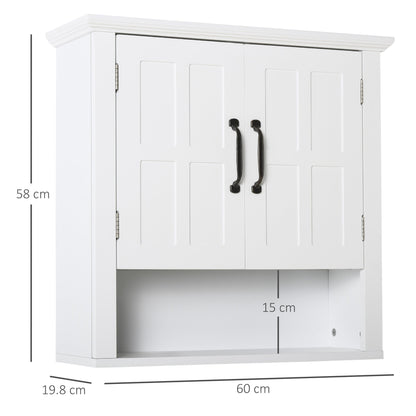The wall cabinet showing height width and depth dimensions with black lines