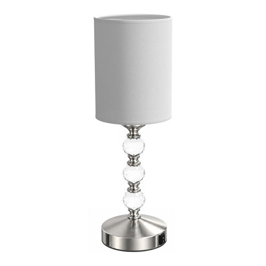HOMCOM Bedside Lamp in Silver Tone
